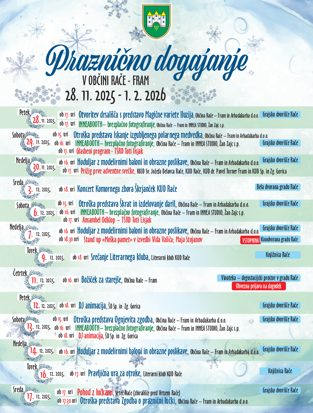 praznično dogajanje